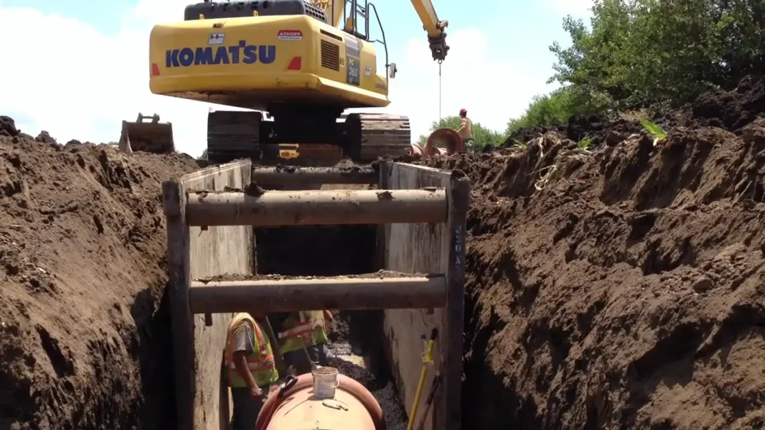 bell and spigot open trench installation