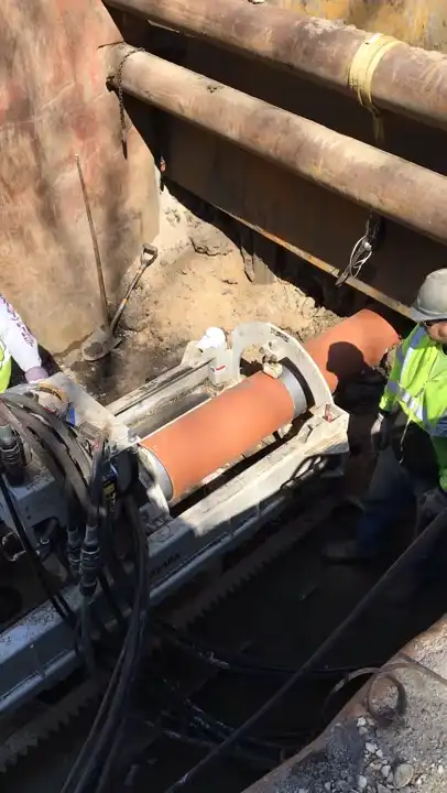 clay jacking pipe installation
